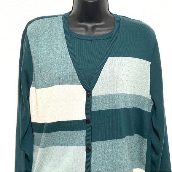 Alfred Dunner Woman Abstract Cardigan Sweater Size XL - Picture 2 of 14